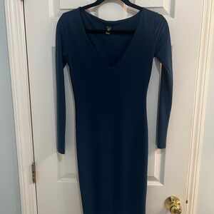 Navy blue fitted dress